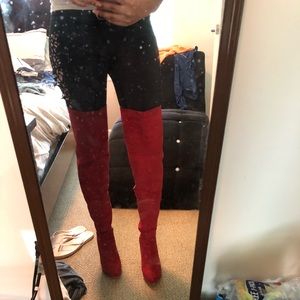 Justfab over the knee high heels